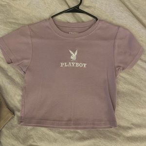 Pacsun playboy crop tee